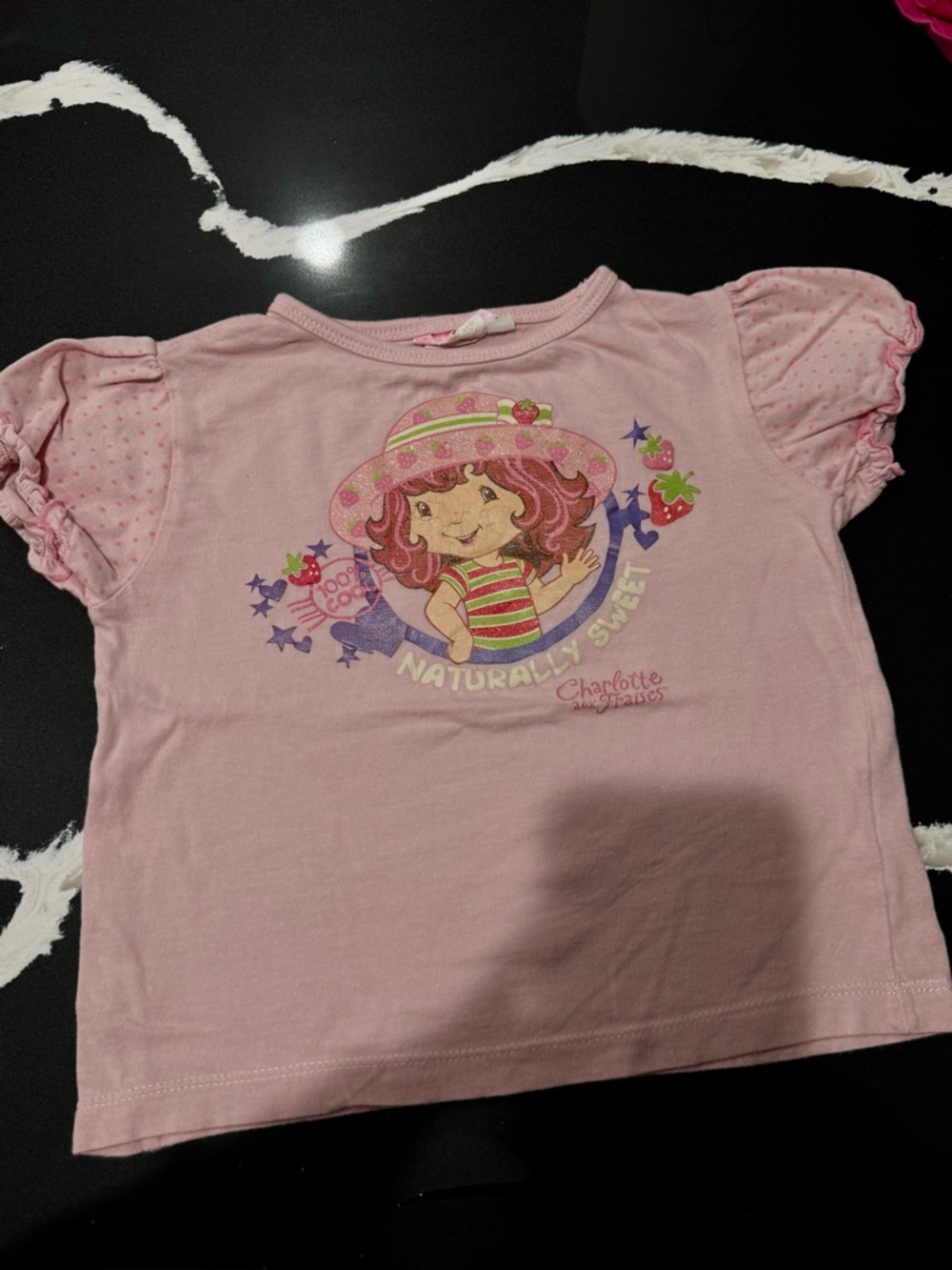 Vintage Strawberry Pink Girls' Top